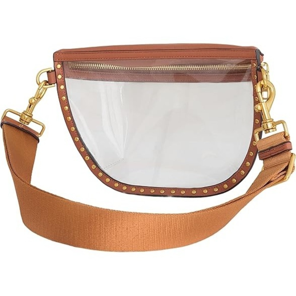 Darren Clear Crescent Crossbody Bag, Stadium Approved Transparent Sling Purse... - Picture 5 of 6